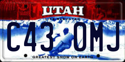 UT license plate C430MJ
