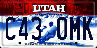 UT license plate C430MK
