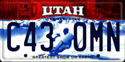 UT license plate C430MN
