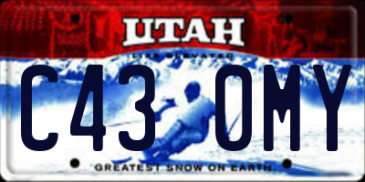 UT license plate C430MY