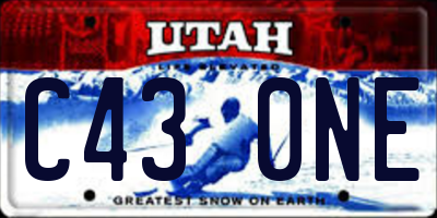UT license plate C430NE