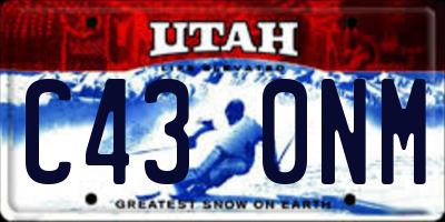 UT license plate C430NM