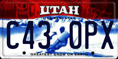 UT license plate C430PX