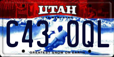 UT license plate C430QL