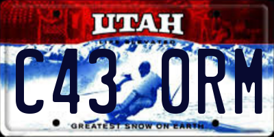 UT license plate C430RM