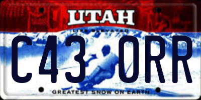 UT license plate C430RR