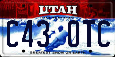 UT license plate C430TC