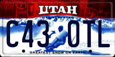 UT license plate C430TL