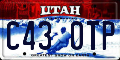 UT license plate C430TP