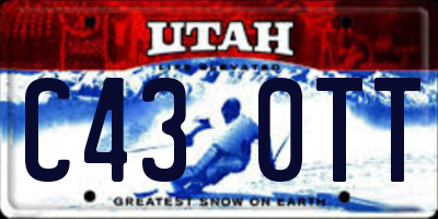 UT license plate C430TT