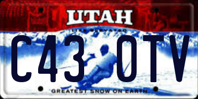 UT license plate C430TV