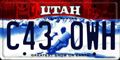 UT license plate C430WH