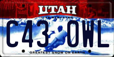 UT license plate C430WL