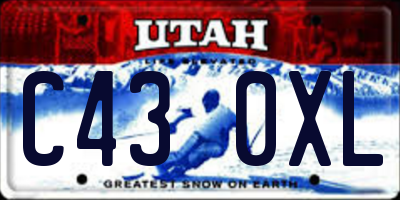 UT license plate C430XL