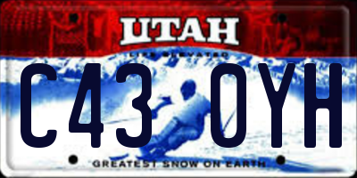 UT license plate C430YH