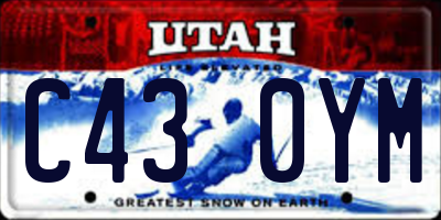 UT license plate C430YM