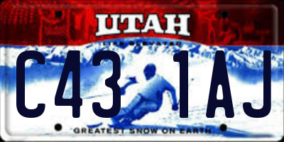 UT license plate C431AJ