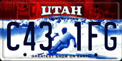 UT license plate C431FG