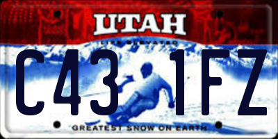 UT license plate C431FZ