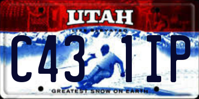 UT license plate C431IP