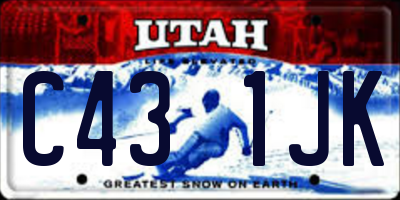 UT license plate C431JK