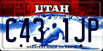 UT license plate C431JP