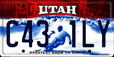UT license plate C431LY