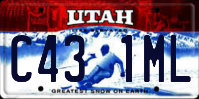 UT license plate C431ML