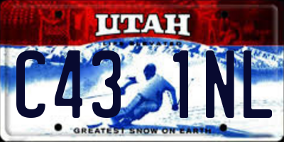 UT license plate C431NL