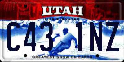 UT license plate C431NZ