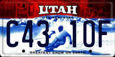 UT license plate C431OF