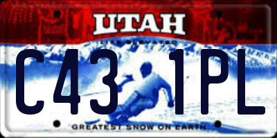 UT license plate C431PL