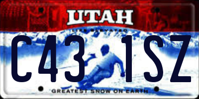 UT license plate C431SZ
