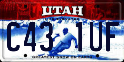 UT license plate C431UF