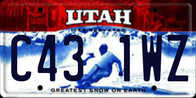 UT license plate C431WZ