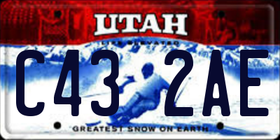 UT license plate C432AE