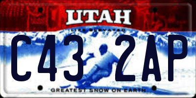 UT license plate C432AP