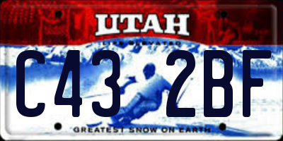 UT license plate C432BF