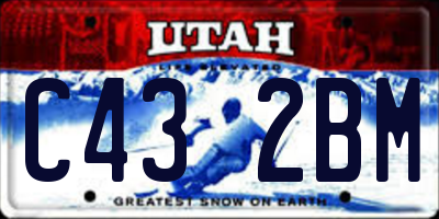 UT license plate C432BM