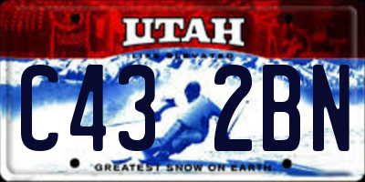 UT license plate C432BN