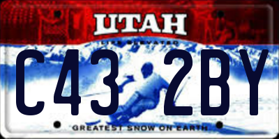 UT license plate C432BY