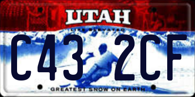 UT license plate C432CF