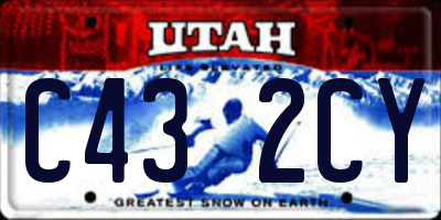 UT license plate C432CY