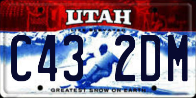 UT license plate C432DM