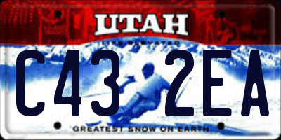 UT license plate C432EA