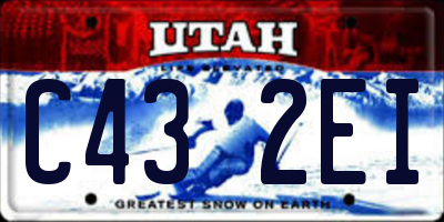 UT license plate C432EI
