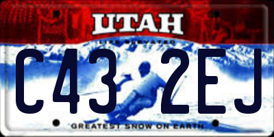 UT license plate C432EJ