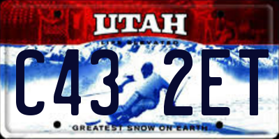 UT license plate C432ET