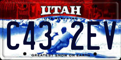 UT license plate C432EV