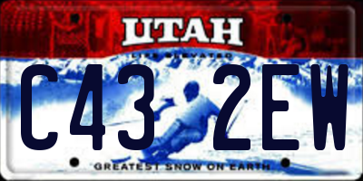 UT license plate C432EW